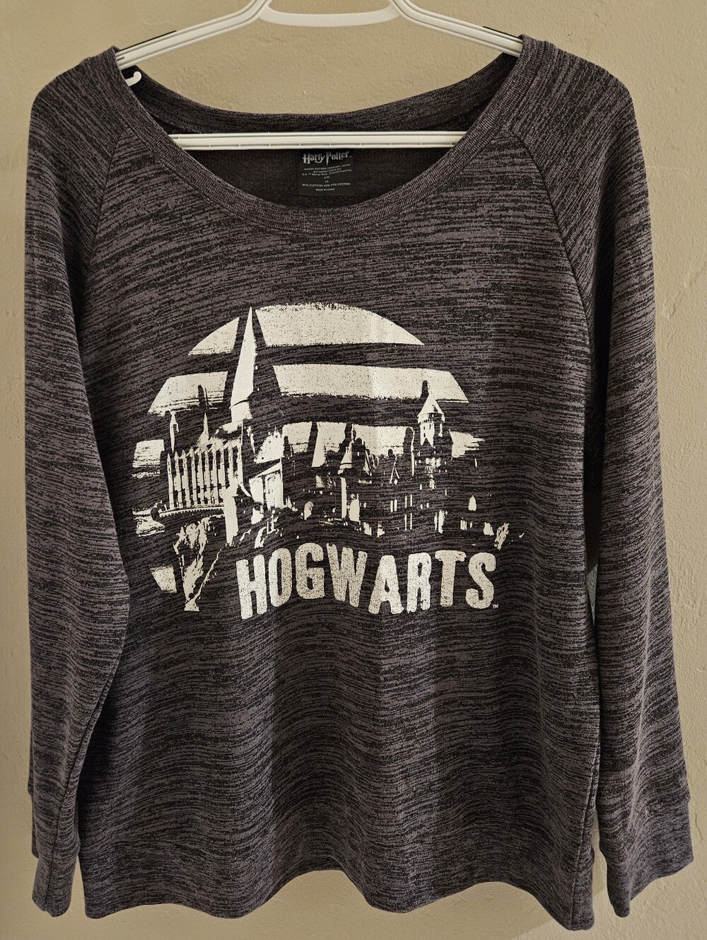 Harry Potter Graphic Sweatshirt Juniors Charcoal Heather Gray Size XL